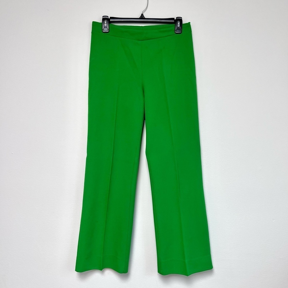 Vintage Mid Century Mod MCM Kelly Green High Rise Wide Leg Pants